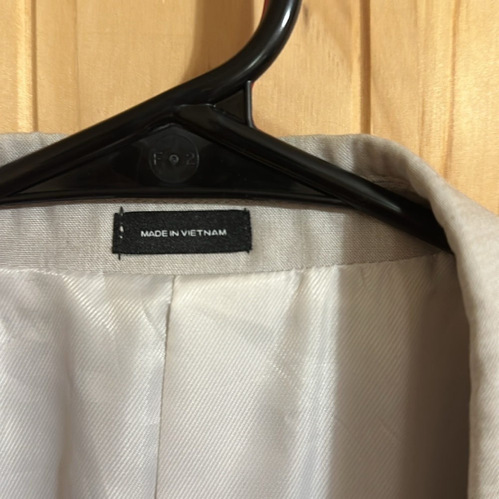 JF, J. Ferrar Slim Suit Jacket Men's Cream Blazer - Picture 2 of 7